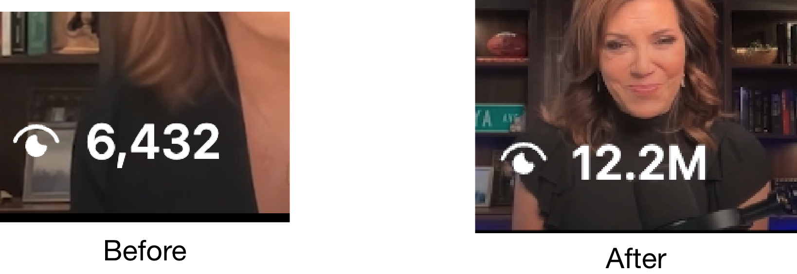 Michele Tafoya's views increased from 6,432 to 12.2M